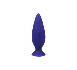 Corked Silicone Anal Plug Small Blue 